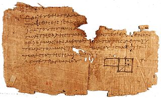 One of the oldest surviving fragments of Euclid's Elements..