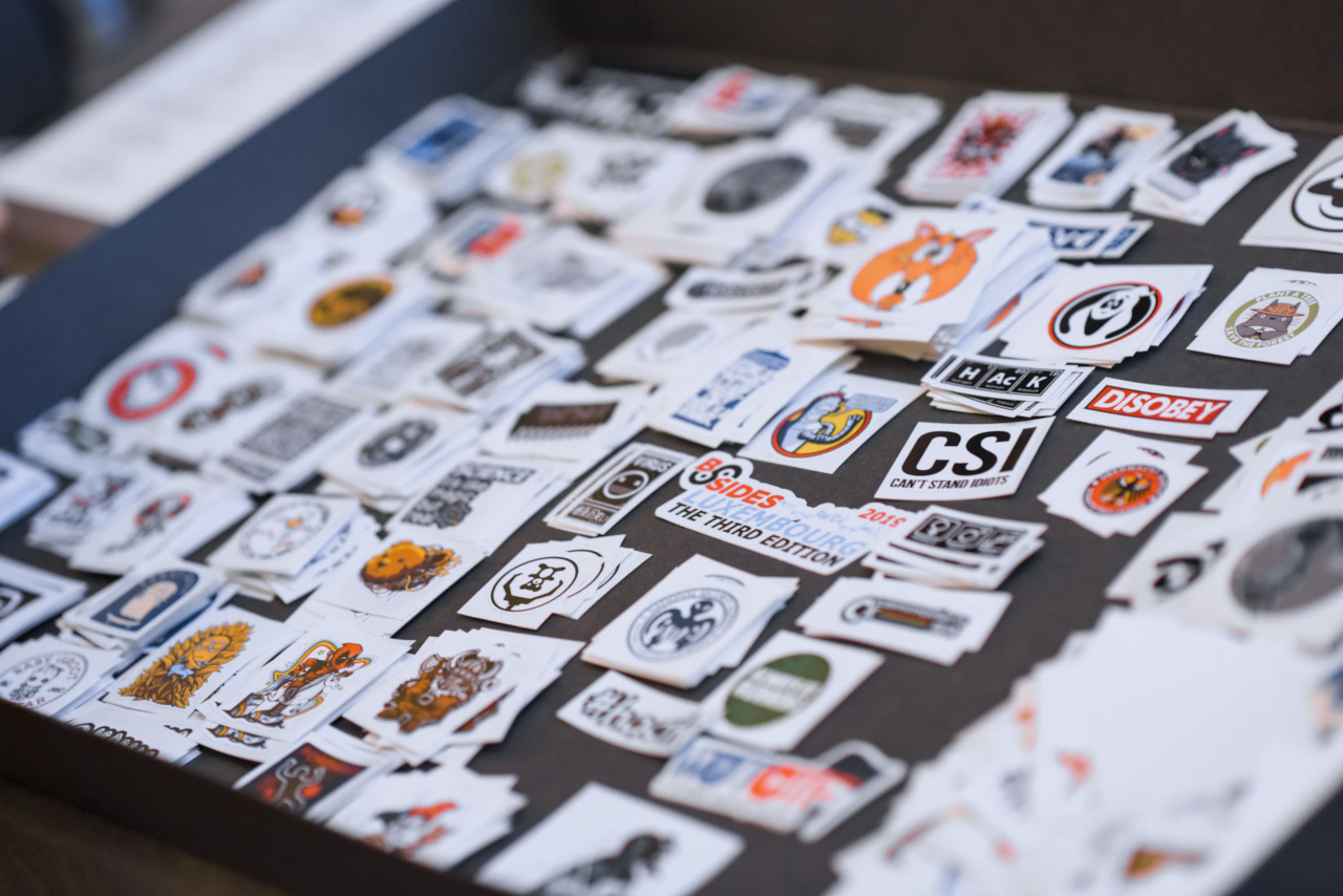 Stickers at the DeepSec 2019 conference. © 2019 Joanna Pianka.